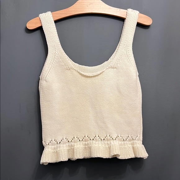 Cream Knit Tank Top - Picture 2 of 4